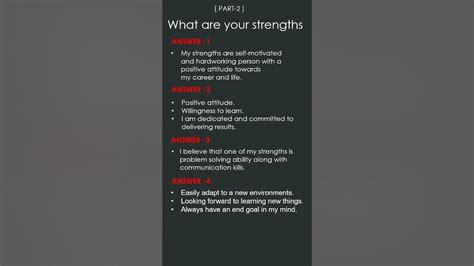 What Are Your Strengths Interview Question And Answers For Freshers