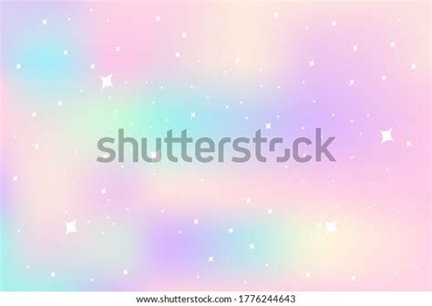 Pastel Rainbow Blurry Background Sparks Illustration Stock Vector