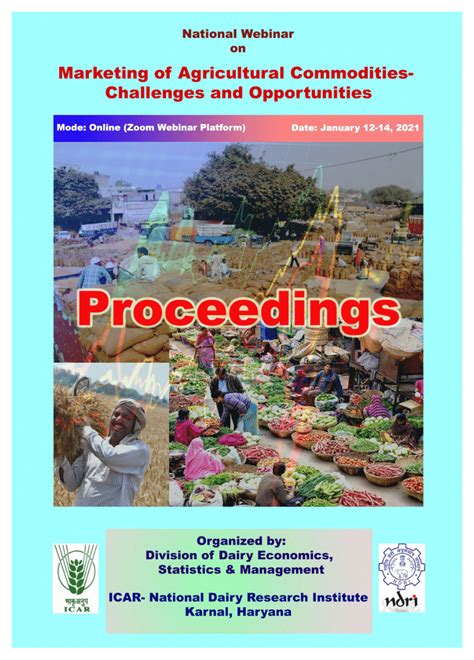 Pdf Marketing Of Agricultural Commodities Challenges Opportunities