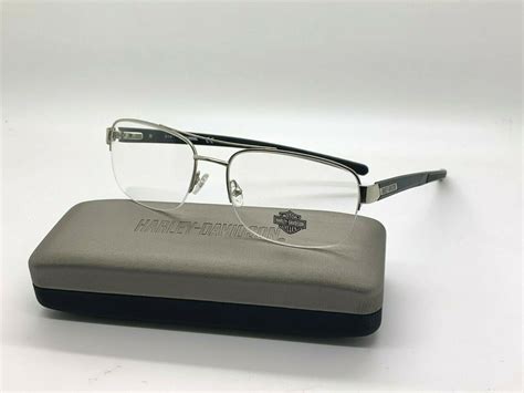 Harley Davidson Hd791 006 Silver Eyeglasses Frames 60 18 150mm Half Rimless Eyeglass Frames