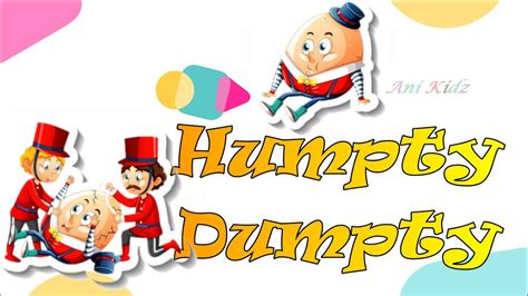 Humpty Dumpty Nursery Rhymes English Rhyme Kids Preschool Learning