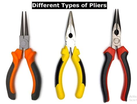 Types Of Pliers Names