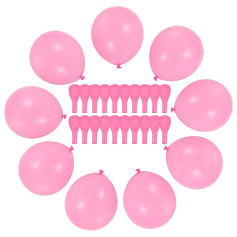 Uxcell Party Balloons 100 Pack Pink Latex Balloons Round Balloons Bulk