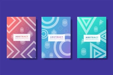 Free Vector | Abstract geometric cover collection