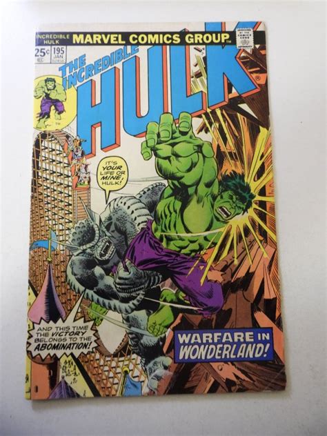 The Incredible Hulk 195 1976 FN Condition MVS Intact Comic Books