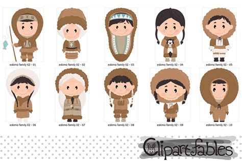 Girl Eskimos Clip Art