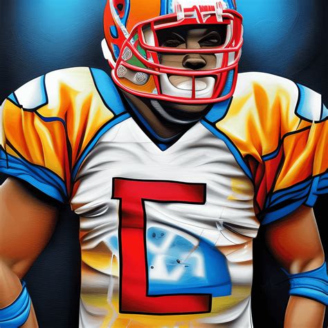 Realistic Graffiti Digital Nfl Football Players · Creative Fabrica