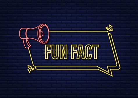 Fun Fact Neon Signs Style Text Vector Stock Vector Illustration Of