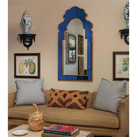 Bunny Williams Sapphire Blue Mirror - Ivy Home