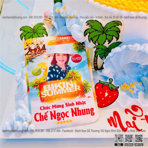 Bánh Kem Bikini Tắm Biển Chế Ngọc Nhung Dễ Thương