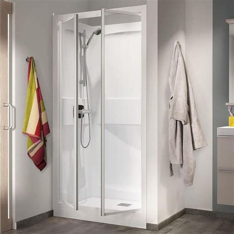 Cabine De Douche Kinedo 100x80 Niche Transparent H Bac 18 Cm Leroy Merlin