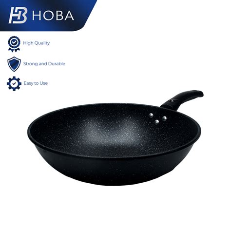 Hoba Non Stick Pan Composite Diamond Coating High Quality Non Stick Frying Pan Kitchen Wok