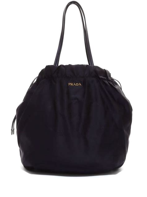 Prada Pre Owned Logo Lettering Bucket Bag Farfetch