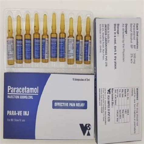 Gmp Certified Paracetamol Injection 300mg2ml 47 Off