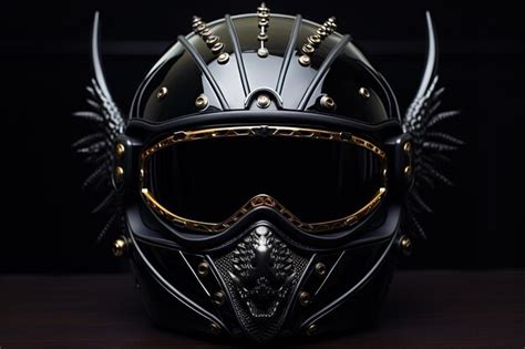 Premium AI Image | Motorcycle helmet black