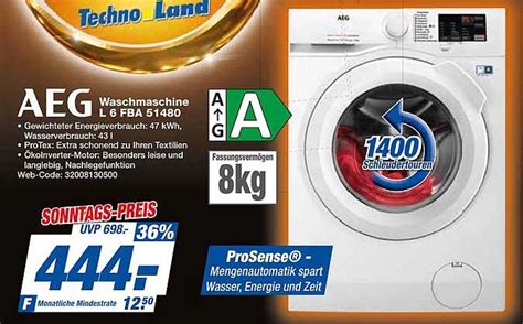 Aeg Waschmaschine L Fba Angebot Bei Expert Techno Land