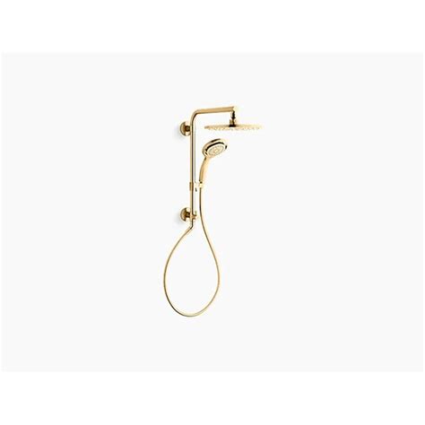 Kohler Vibrant Brushed Moderne Brass 17 94 In Shower Arm With Diverter 0 5 In Id In The