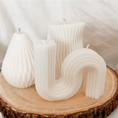 Wavy Decorative Candle Unique Shaped Candle Sculptured Etsy