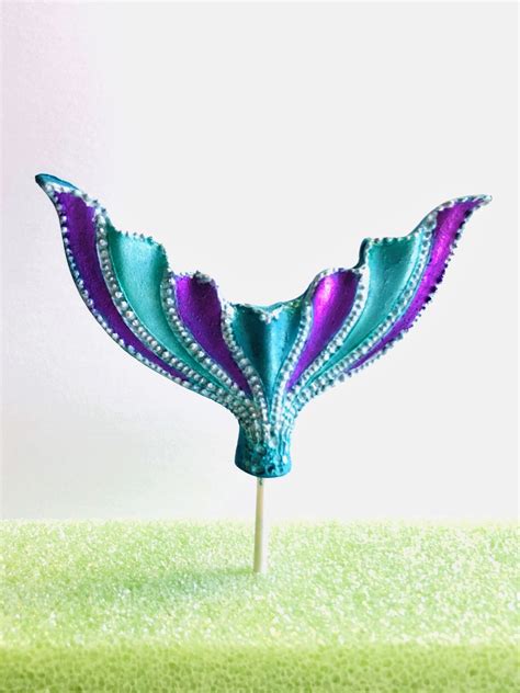 Large Edible Fondant Shimmery Mermaid Tail Under The Sea Cake