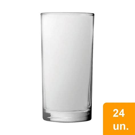 Conjunto de Copos 300ml Cylinder Long Drink 24 Peças Nadir Linha