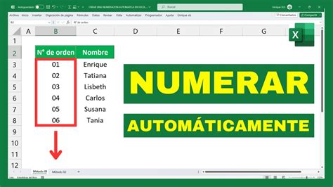 Crear Una Numeraci N Autom Tica En Excel Como Un Profesional Youtube