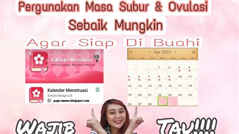 Aplikasi Masa Subur Agar Promil Berhasil Dan Siap Di Buahi Youtube