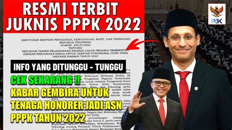 Resmi Terbit Juknis Terbaru Pppk Kabar Gembira Honorer Jadi Asn