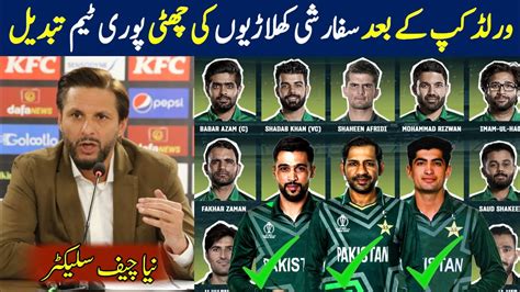 Big Changes In Pakistan Squad Pakistan Squad For Next Series