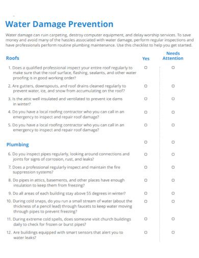 Plumbing Maintenance Checklist - Examples, How to Make, PDF