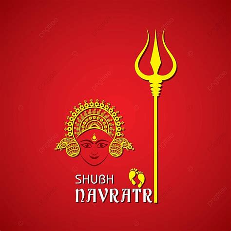 Navratri Utsav Greeting Card Decorative Religious Hindu Vector