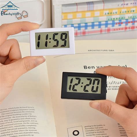 Silent Mini Clock with Battery Digital Alarm Clocks Home Decor Clock ...