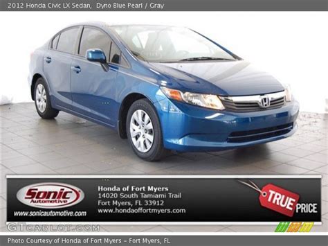 Dyno Blue Pearl 2012 Honda Civic Lx Sedan Gray Interior Vehicle Archive