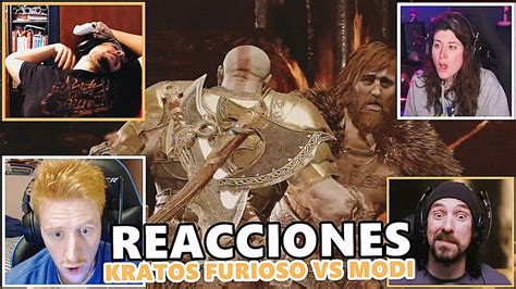 REACCIONES A KRATOS FURIOSO VS MODI God Of War 2018 YouTube