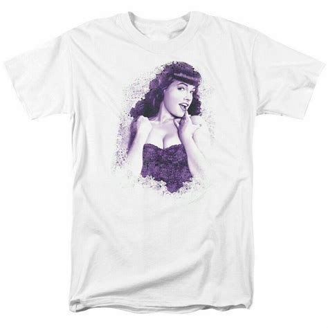 Bettie Page Lacy Page T Shirt Licensed 1950s Queen Of Pinups Model Tee