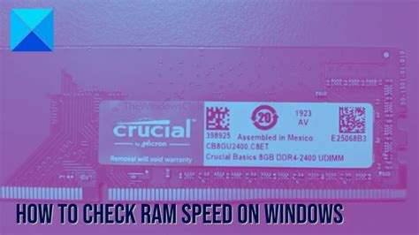 How To Check Ram Speed On Windows 1110 Youtube