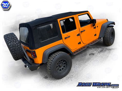 Jeep Wrangler - 3M Matte Orange Color Change Wrap - Rage Wraps