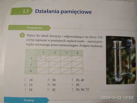 Wpisz Do Tabeli Iloczyny I Odpowiadaj Ce Im Litery Odczytaj Zapisane