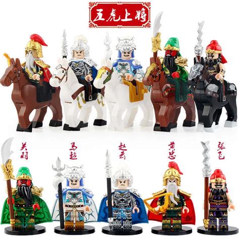 Diku Three Kingdoms Hero Romance Lego Minifigures Assembly Toy Building Blocks Guan Yu Zhao Yun