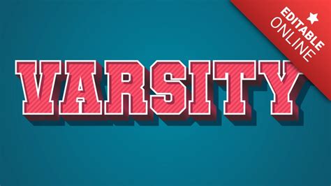 Varsity Text Effect | Font Generator