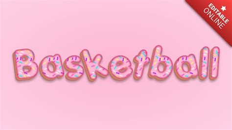 Basketball Strawberry Donut Text Effect Generator