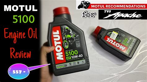 MOTUL 5100 10w 40 Engine Oil Review Best Engine Oil For TVS Apache