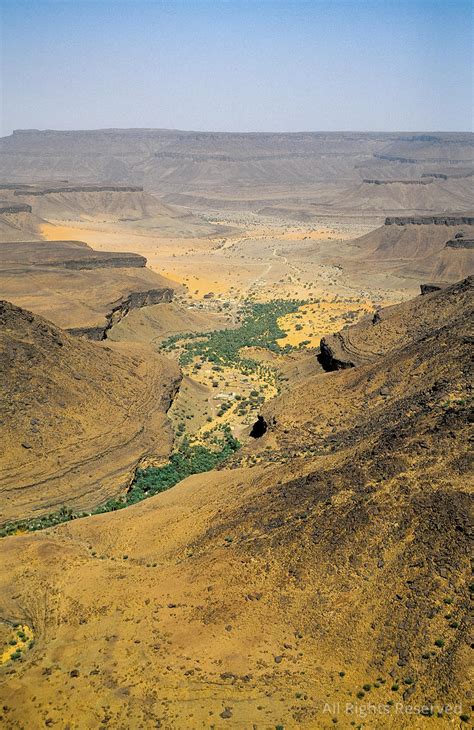 Overflightstock Sahara Desert Terjit Oasis Mauritania Africa Aerial