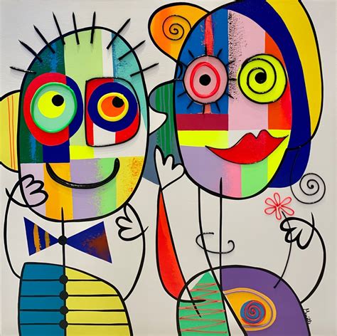 Happy Lovers Pintura Por Muriel Matt Artmajeur