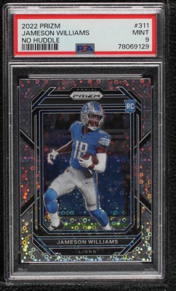 Panini Prizm Rookies No Huddle Prizm Jameson Williams Rc