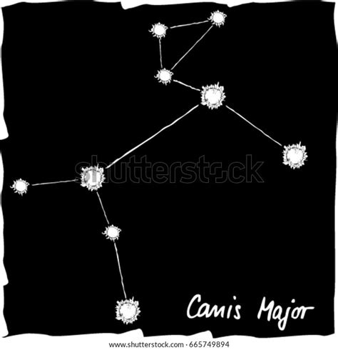 Canis Major Constellation Stock Vector Royalty Free 665749894 Shutterstock