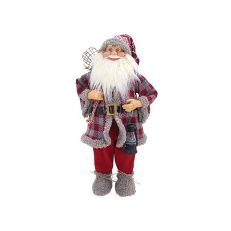 Boneco Natal Papai Noel Lamparina Em Tecido 70cm Shopee Brasil