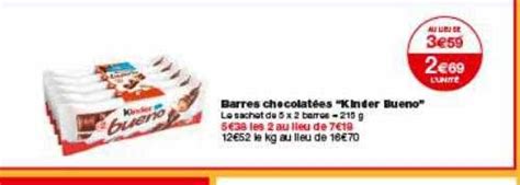 Promo Barres Chocolatées Kinder Bueno chez Monoprix iCatalogue fr