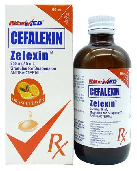 ZELEXIN Cefalexin 250mg 5mL Granule For Suspension 60mL Orange Price