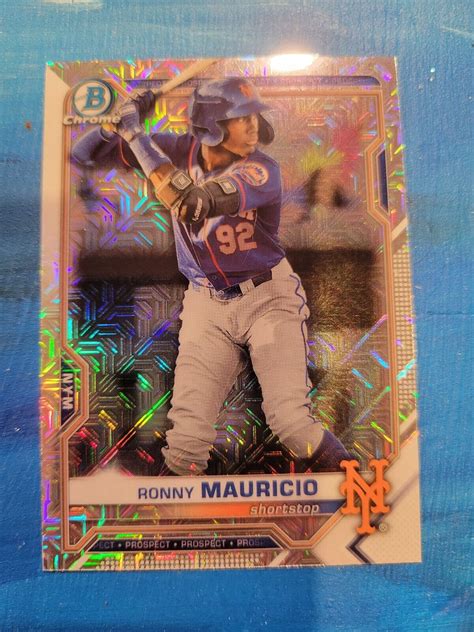 Bowman Chrome Bcp Ronny Mauricio New York Mets Mojo Ebay