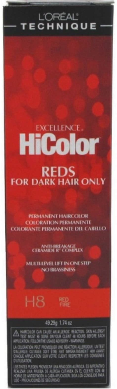 L Oreal Excellence HiColor Red Fire H8 1 74 Oz Pack Of 4 Walmart